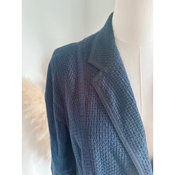 Gap Navy Eyelet Blazer Jacket Women’s XL Lightweight Business Casual Coat - Picture 6 of 10